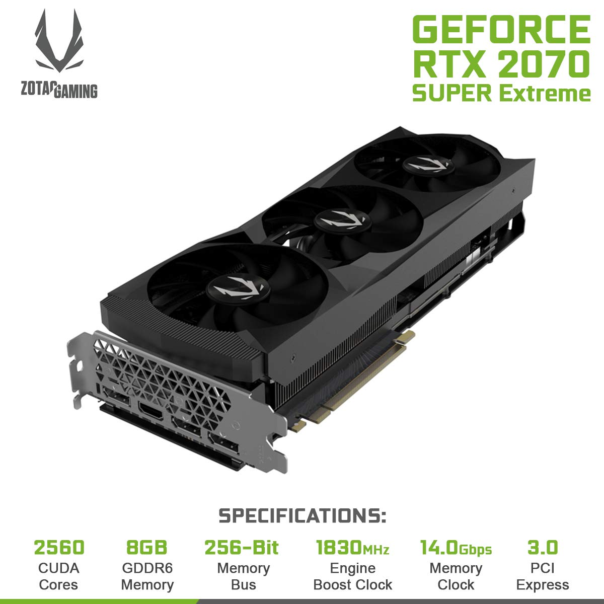 ZOTAC GAMING GeForce RTX 2070 SUPER AMP Extreme ZT-T20710B-10P