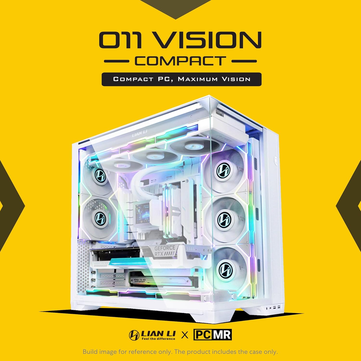 Lian Li O11 Vision Compact Mid Tower ATX PC Case - White - G99