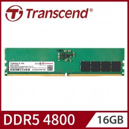 Transcend RAM 16GB DDR5 4800 U-DIMM 1Rx8 2Gx8 CL40 1. 1 - TS4800ALE-16G