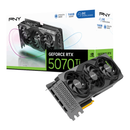 PNY GEFORCE RTX™ 5070 Ti 16GB Overclocked Triple Fan DLSS 4- Black - VCG5070T16TFXPB1-O