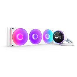 NZXT Kraken Elite 360mm ARGB Liquid Cooler - White - RL-KR36E-W2.ME