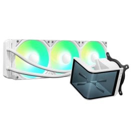 Tryx Panorama SE ARGB 360 Liquid CPU Cooler, Rotatable AMOLED Screen, Pre-Installed ARGB Fans, 1850 RPM Fan Speed - White - L-P360L-AM3M-G0W