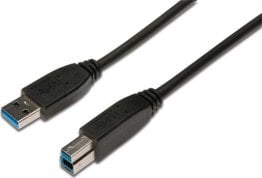 DIGITUS USB A (M) - USB B (M), 1m, CU, AWG 28, 2x shielded - AK-112300
