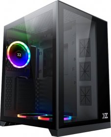 Xigmatek Aquarius S Tempered Glass ATX Mid Tower Gaming Case - Black - EN46522