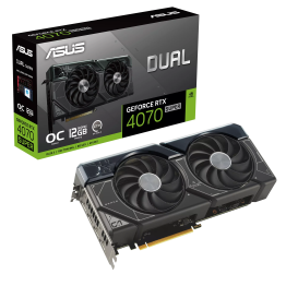 ASUS Dual GeForce RTX 4070 SUPER OC Edition 12GB GDDR6X Graphic Card - 90YV0K82-M0NA00