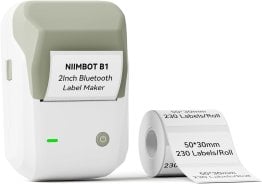 Niimbot B1 Portable Bluetooth Label Printer with Auto Identification - Green White - B1-GRN WHT