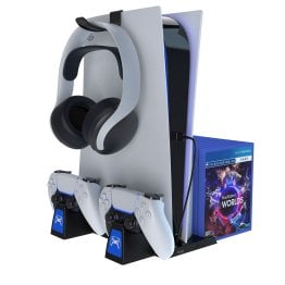 Ipega Multi-function Vertical For PS5 Charging Dock ,Headphone Stand and Game Storage - PG-P5009 - 6 Month Warranty