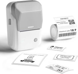 Niimbot B1 Portable Bluetooth Label Printer with Auto Identification - Grey White - B1-GREY WHT