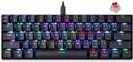 Motospeed CK61 Wired Mechanical Keyboard RGB with Black-Red Switch with Arabic Layout