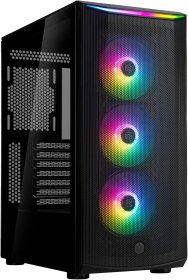 SilverStone Technology FARA 512Z High Airflow ATX Mid-Tower Chassis with Dual Radiator Support & ARGB Lighting - SST-FA512Z-BG