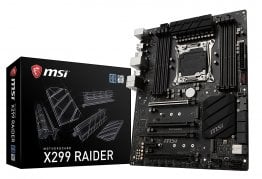 MSI X299 RAIDER LGA2066/ Intel X299/ DDR4/ CrossFireX & SLI/ SATA3&USB3.1/ M.2&U.2/ A&GbE/ ATX Motherboard