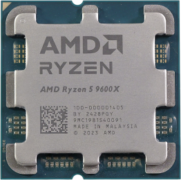 AMD Ryzen 5 9600X - Ryzen 5 9000 Series Granite Ridge (Zen 5) 6-Core 3.9 GHz - Radeon Graphics Processor - 100-100001405WOF - Tray