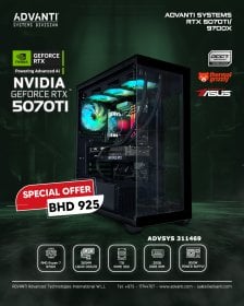 ADVANTI System NVIDIA GeForce RTX5070TI With 9700X: AMD Ryzen 7 9700X, NVIDIA GeForce RTX5070TI 16GB,32GB DDR5 RAM,1TB NVME SSD,850W PSU-ONE YEAR WARRANTY - ADVSYS 311469