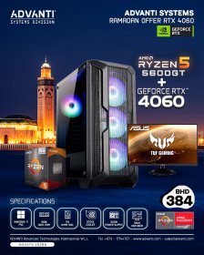 ADVANTI System Ramadan Offer with RTX 4060: AMD Ryzen 5 5600GT, NVIDIA GeForce RTX4060 8GB,16GB DDR4 RAM,1TB NVME SSD,550W PSU-ONE YEAR WARRANTY-ADVSYS 20288