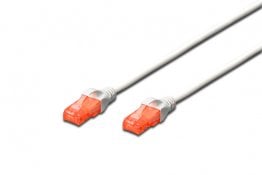 Digitus Length 0.5m CAT6 UTP Patch Cable, RJ-45 Connector Male/Male, Grey Color - DK-1617-005