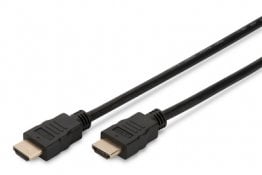 DIGITUS HDMI High Speed with Ethernet connection cable, with amplifier, type A, w/ amp. M/M, 20.0m, w/Ethernet, Ultra HD 24p, CE, gold, bl