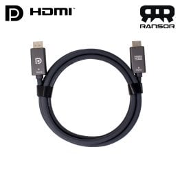 RANSOR® Premium 4K DisplayPort to HDMI Cable 2m/6.5ft - RNSR-CBL-DPHDMI201