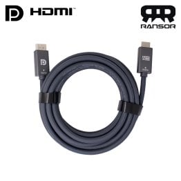 RANSOR® Premium 4K DisplayPort to HDMI Cable 5m/16.5ft - RNSR-CBL-DPHDMI500