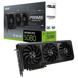 Asus PRIME GeForce RTX 5080 16GB GDDR7 OC Edition PRIME-RTX5080-O16G PCI-Express 5.0 DLSS 4.0 Video Card - 90YV0LX0-M0NA00