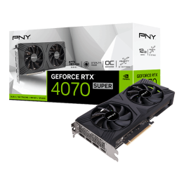 PNY GeForce RTX 4070 SUPER 12GB VERTO Overclocked Dual Fan Graphics Card - VCG4070S12DFXPB1-O