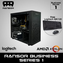 RANSOR Business Series 1 - AMD Athlon 300GE, 8 GB RAM, 250 GB SSD, 500W PSU - 1 Year Warranty  - Free Logitech MK120 Keyboard and Mouse