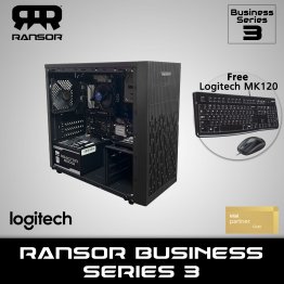 RANSOR Business Series 3 -  Intel Core i3-10100, 8 GB RAM, 250 GB SSD, 500W PSU - 1 Year Warranty  - Free Logitech MK120 Keyboard and Mouse