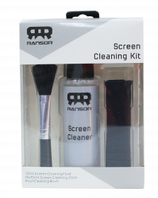 Ransor Screen Cleaning Kit -100ml spray cleaner with microfiber cleaning cloth:20*20cm and wool cleaning brush.
