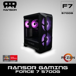 RANSOR Gaming Force 7 5700G: AMD Ryzen 5700G, 16GB RAM, 500 GB NVME SSD, 2 TB HDD, 700W Modular PSU - 1 Year Warranty