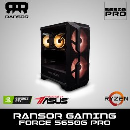 RANSOR Gaming Force 5650G Pro: AMD Ryzen 5650G, NVIDIA GeForce GTX 1650 OC 4Gb, 16GB RAM, 500 GB SSD, 500W PSU - 1 Year Warranty