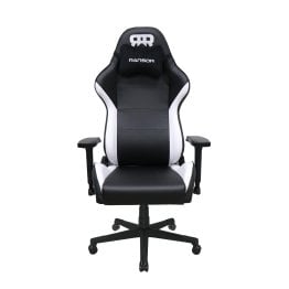 RANSOR® Legend Gaming Chair – Black & White Leather - RNSR-GC-LGNL3-BW-01