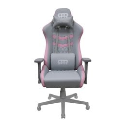 RANSOR® Queen Gaming Chair – Grey & Pink Leather - RNSR-GC-QENL3-GP-01