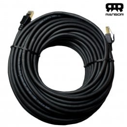 RANSOR® CAT8 20m/65ft Premium Ethernet Cable - Black
