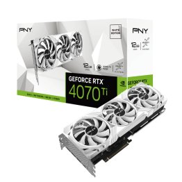 PNY GeForce RTX 4070 Ti 12GB XLR8 Gaming Verto Triple Fan - White - VCG4070T12TFWXPB1