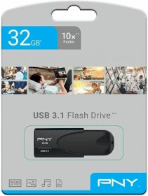 PNY Attache 4 USB flash drive 32 GB USB Type-A 3.2 Gen 1 (3.1 Gen 1) Black.
