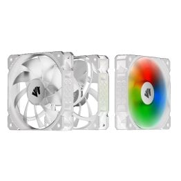 AsiaHorse Square 120mm LED Case Fab - Triple Pack White - SQUARE-MAX 3 PACK WHT