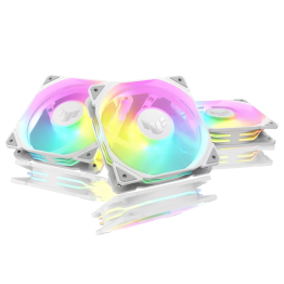 Asus TUF Gaming TR120 120mm ARGB Case Fan - Triple Pack White - 90DA0093-B09020
