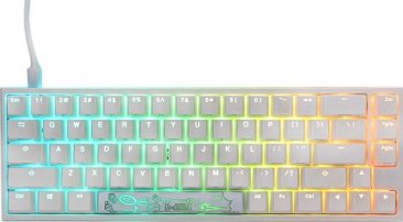 Ducky One 2 SF 65% RGB Cherry Blue RGB Switch White/English-Arabic/White keycaps/ White case Keyboard- 1 Year Warranty