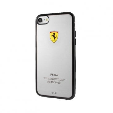 Ferrari Racing Shield TPU Transparent Case for iPhone 7 - Black