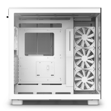 NZXT H9 Flow Dual-Chamber Mid-Tower ATX Gaming PC Case - White - CM-H91FW-01.ME