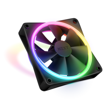 NZXT F120RGB Duo - 120mm Dual-sided RGB Fan - Triple Pack w/RGB Controller Black - RF-D12TF-B1.ME