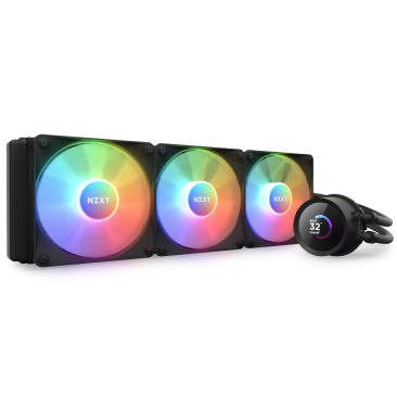 NZXT Kraken RGB 360mm AIO RGB CPU Liquid Cooler - LCD Display - RL-KR360-B1
