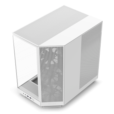 NZXT H6 Flow Compact Dual-Chamber Airflow Mid-Tower ATX Case White - CC-H61FW-01.ME