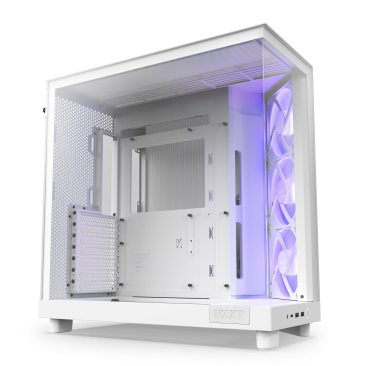 NZXT H6 Flow RGB Compact Dual-Chamber Airflow Mid-Tower ATX Case White - CC-H61FW-R1.ME