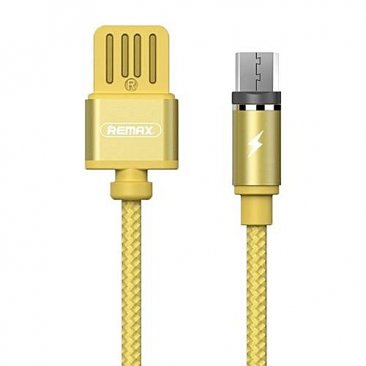 Remax RC-095m Gravity series Magnetic Adaptor MicroUSB Cable - Gold