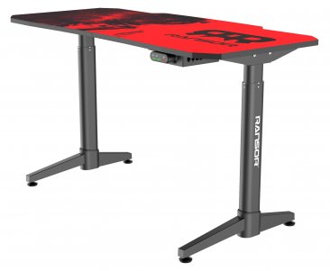 RANSOR Gaming Space Professional Desk with Intelligent Height Adjustment - 140x70cm w/ RANSOR Gaming MoozePad XXL Space Gamer Edition - RNSR-GD-SPACE-PRO