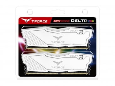 Team Group T-Force Delta RGB 3000MHz 16GB (2x8GB) DDR4 Desktop Memory - White - TF4D416G3000HC16CDC01