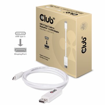 Club 3D USB 3.1 Type C Cable to DisplayPort 1.2 UHD Adapter M/M 1.2m/3.94ft