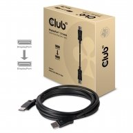 Club3D UltraAV DisplayPort to DisplayPort 1.2 Cable with Locking Latches, 10'/3m (CAC-1064)
