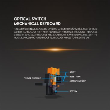 Fantech MK884RGB Optiluxs Full Size RGB Optical Switch Keyboard
