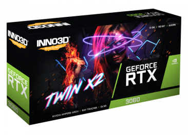Inno3D Geforce RTX 3060 12GB Twin X2 Graphic Card - N30602-12D6-119032AH